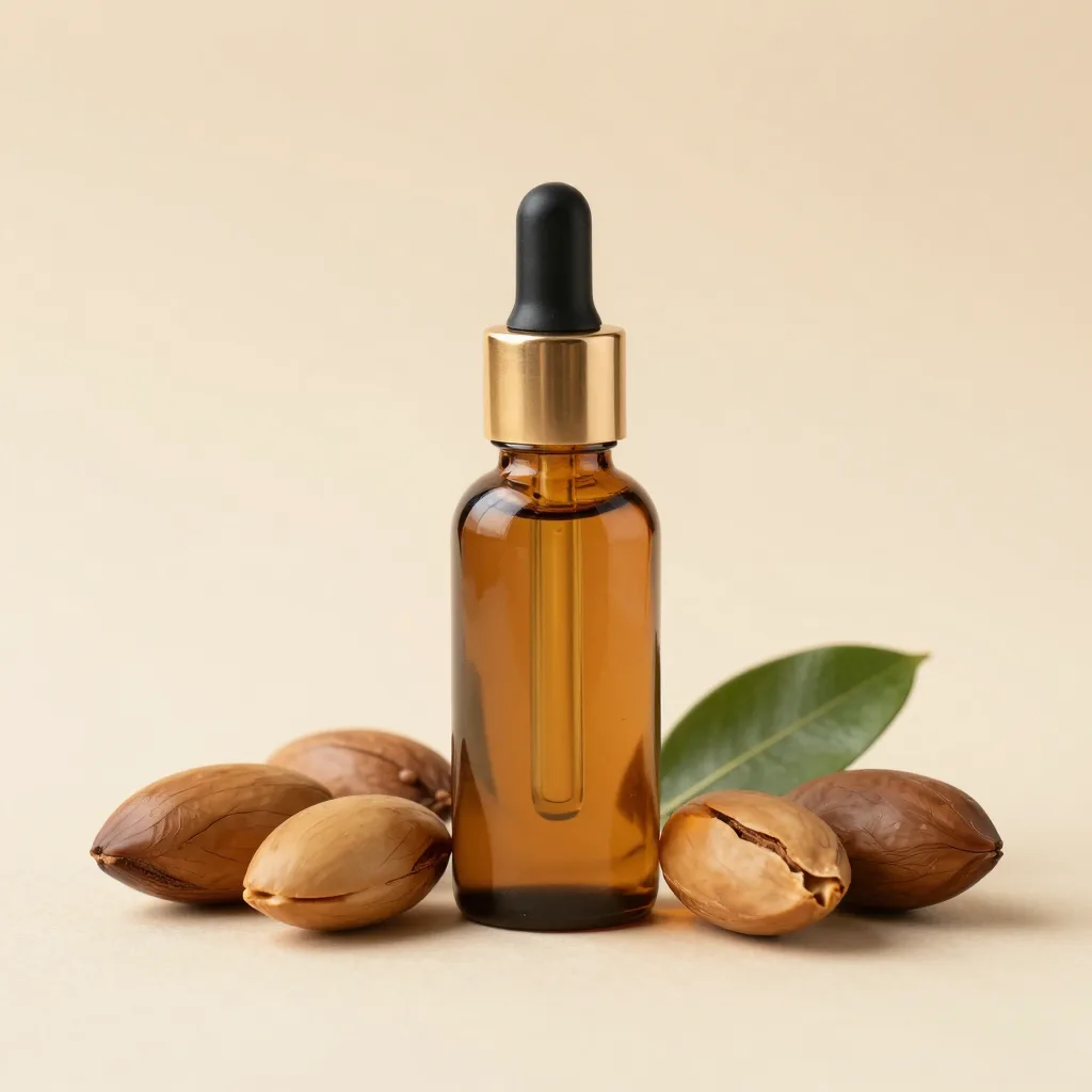 An argan and jojoba oil set on a light background